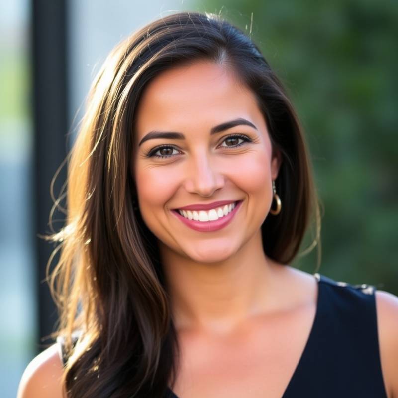 Instructor Maria Rodriguez, smiling in a professional setting.