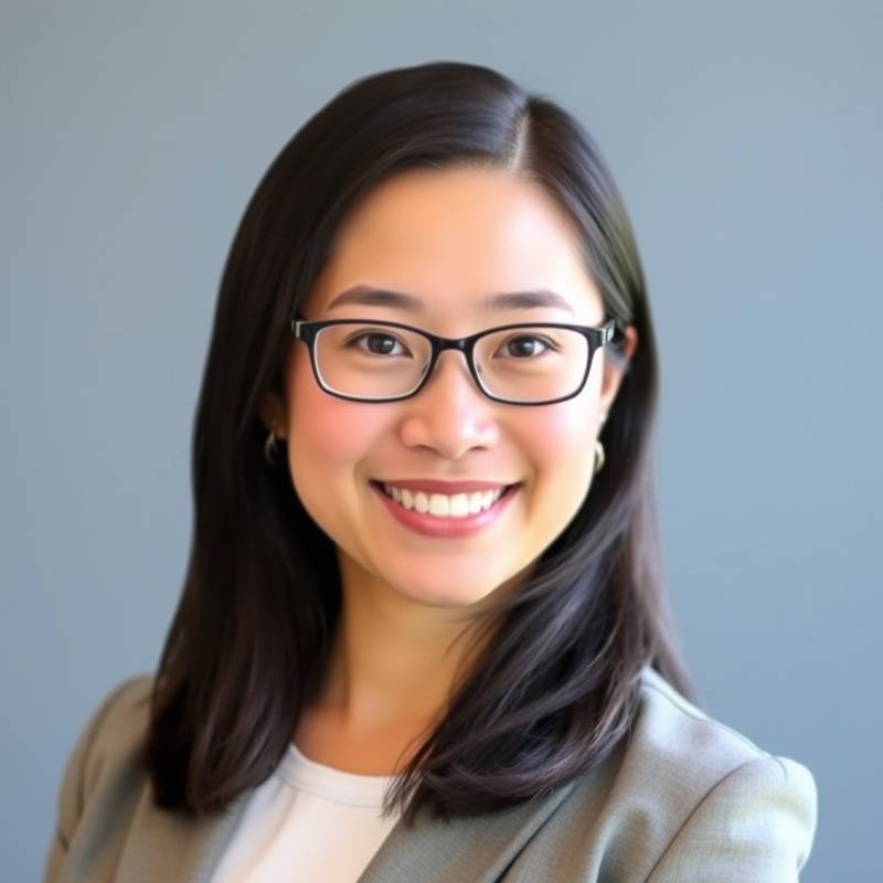 Instructor Sarah Chen, looking directly at the camera with a friendly and professional expression.